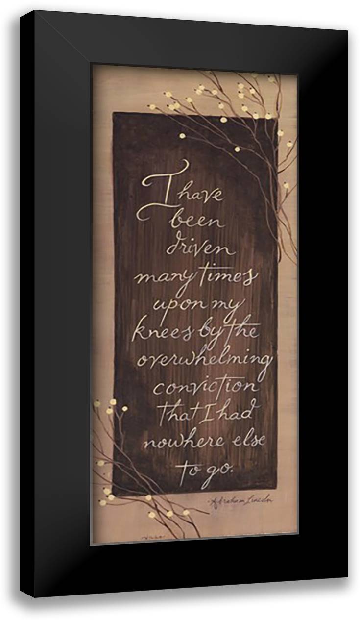 I Have Been Driven 12x24 Black Modern Wood Framed Art Print Poster by Tribett, Karen