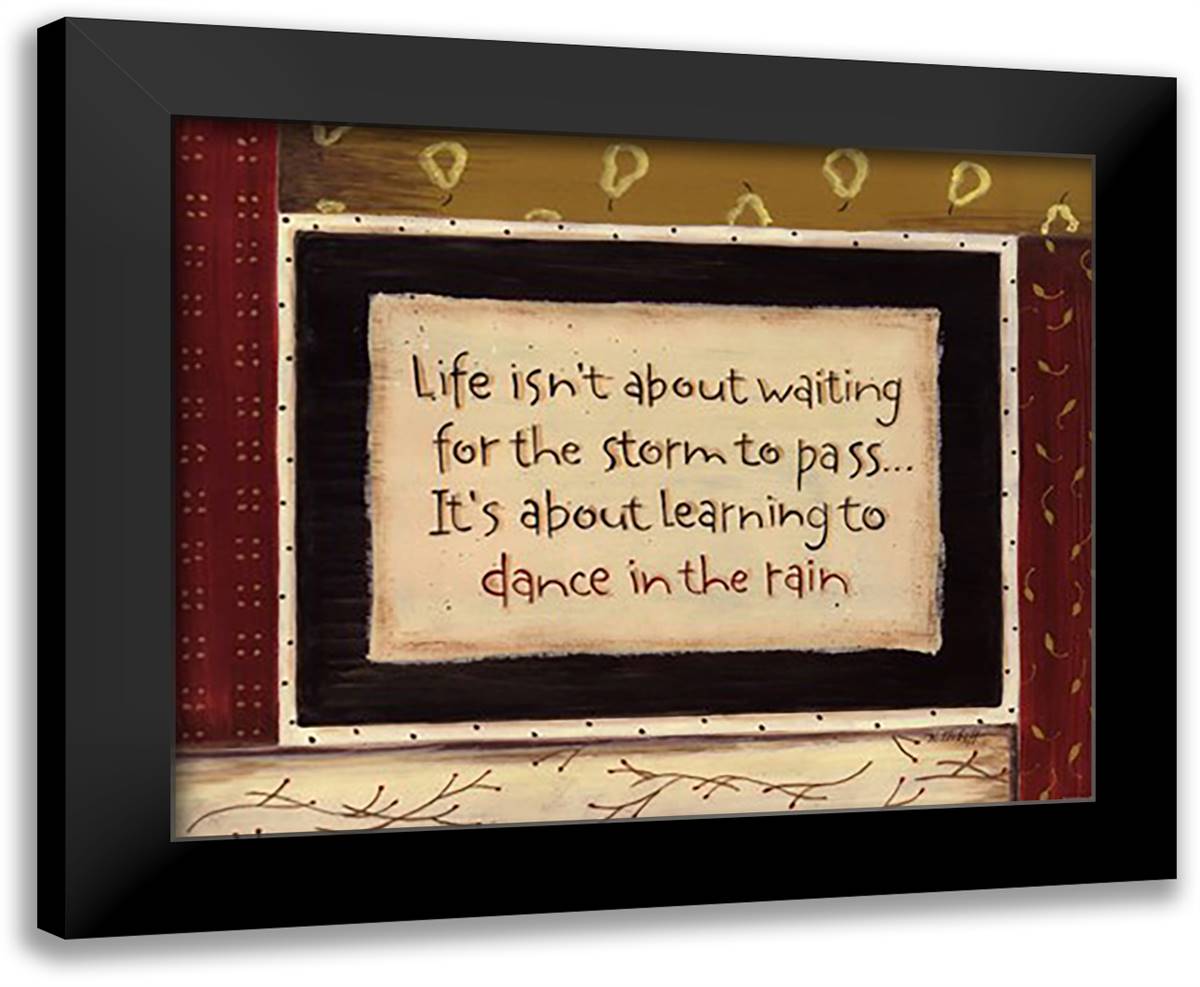 Life isn't about 18x15 Black Modern Wood Framed Art Print Poster by Tribett, Karen