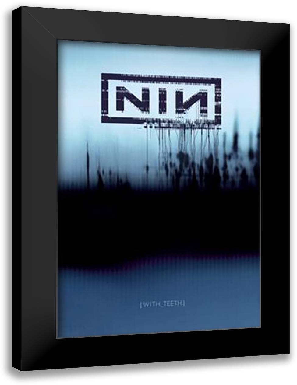 Nine Inch Nails 26x38 Black Modern Wood Framed Art Print Poster