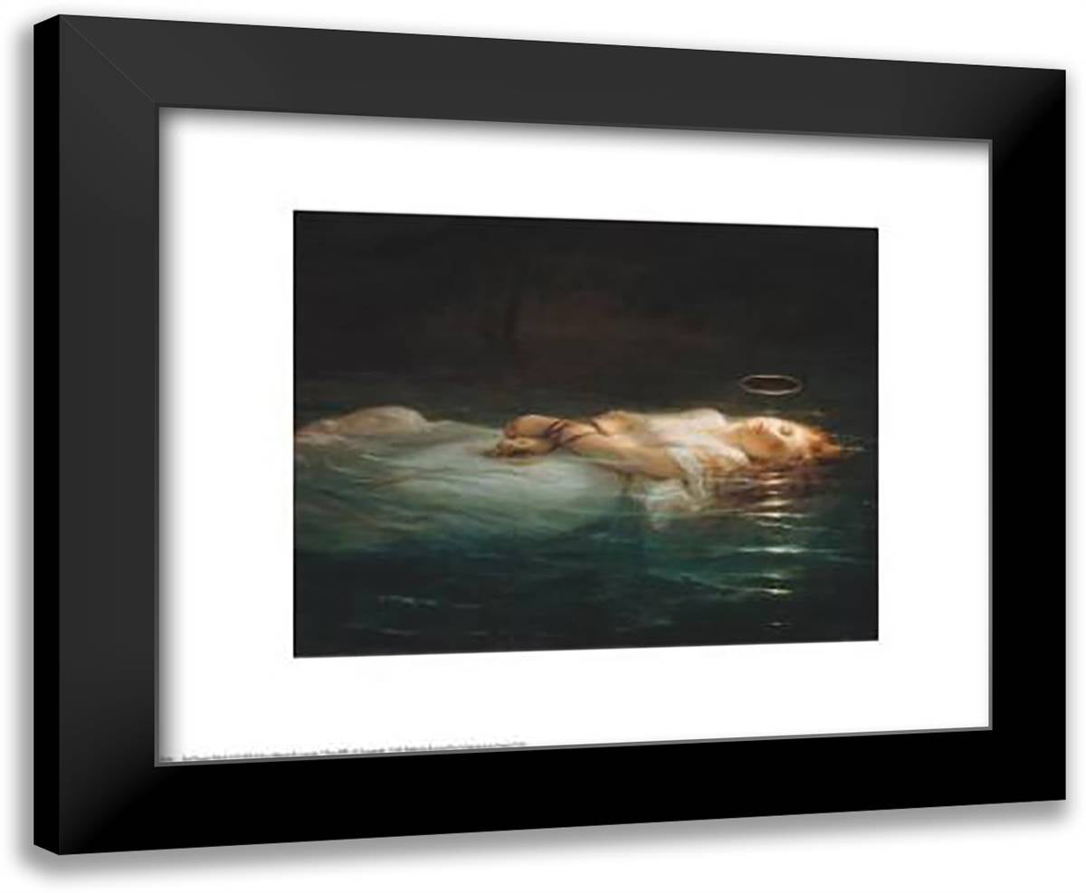 La Jeune Martyre 24x20 Black Modern Wood Framed Art Print Poster by Klee, Paul