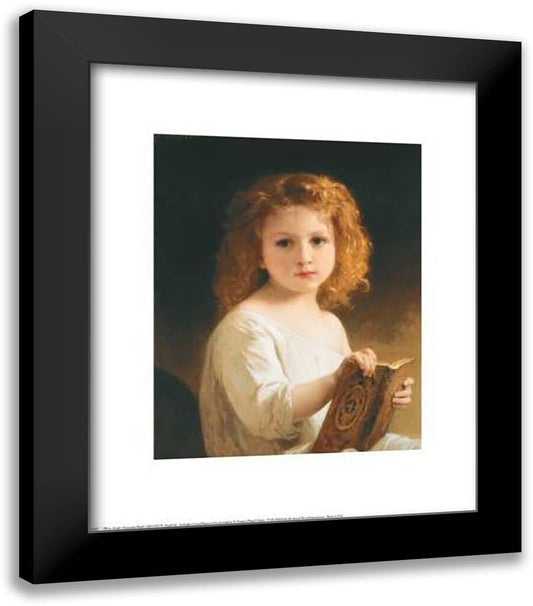 Story Book 20x24 Black Modern Wood Framed Art Print Poster by Bouguereau, William Adolphe