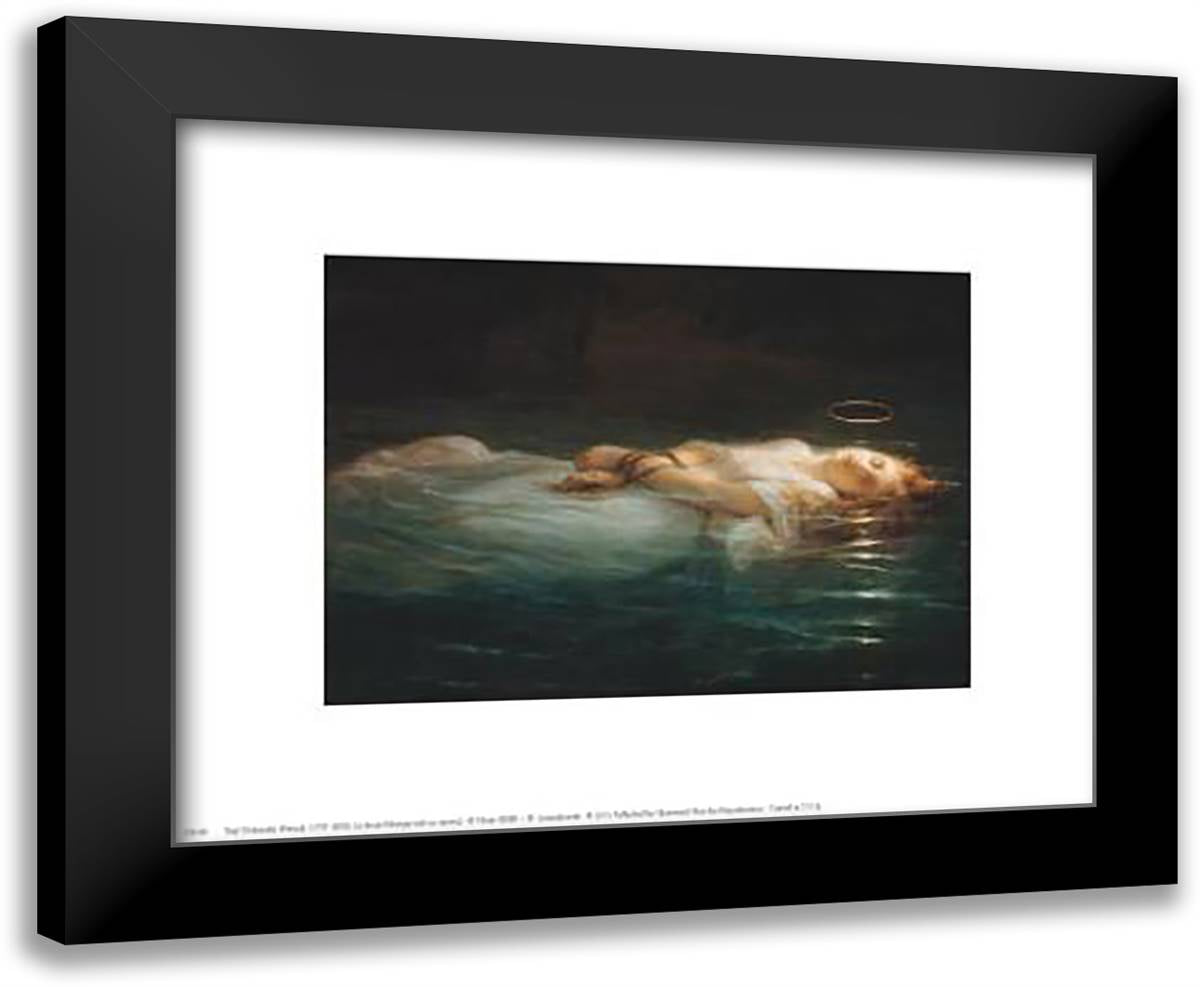 La Jeune Martyre 14x12 Black Modern Wood Framed Art Print Poster by Klee, Paul