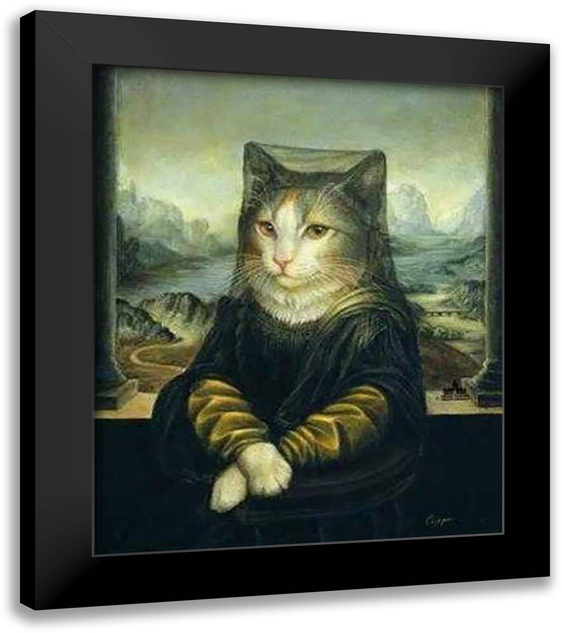 Mona Peaches 16x19 Black Modern Wood Framed Art Print Poster by Byers, Melinda