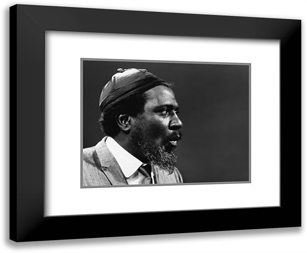 Thelonious Monk Signed open edition 24x20 Black Modern Wood Framed Art Print Poster by Tanner, Lee