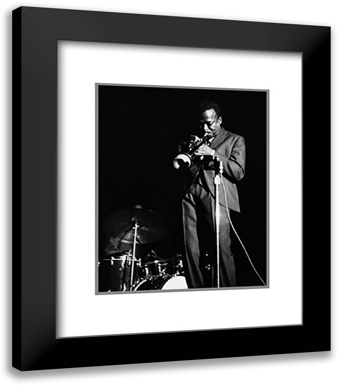 Miles Davis Signed open edition 20x24 Black Modern Wood Framed Art Print Poster by Tanner, Lee