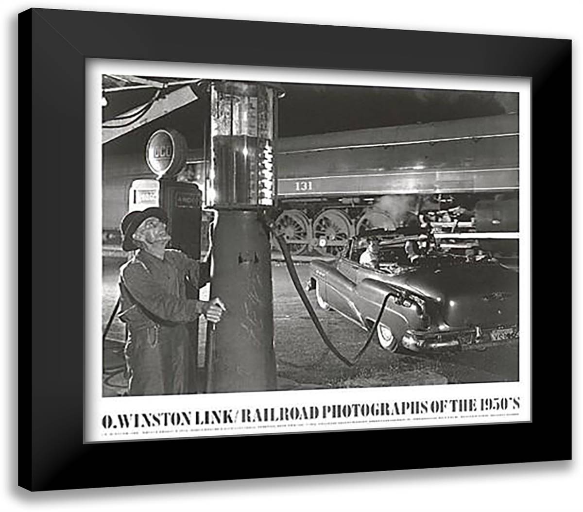 Sometimes Electricity Fails 32x28 Black Modern Wood Framed Art Print Poster by Link, O. Winston