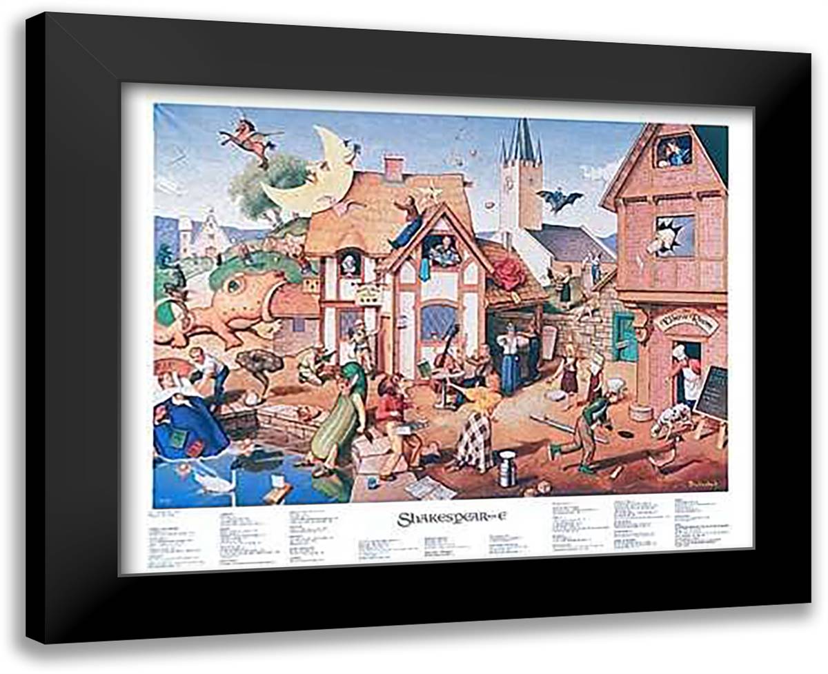 Shakespearience 32x26 Black Modern Wood Framed Art Print Poster by Breitenbach, Thomas E.