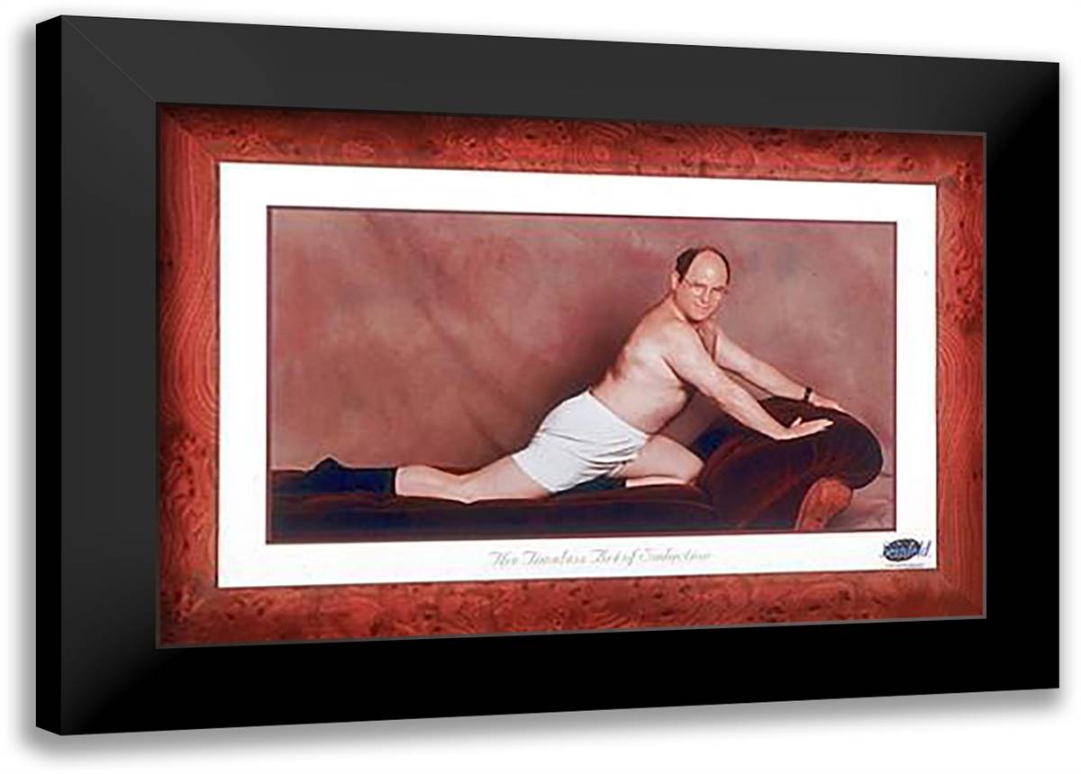 George (Seinfeld) 40x28 Black Modern Wood Framed Art Print Poster