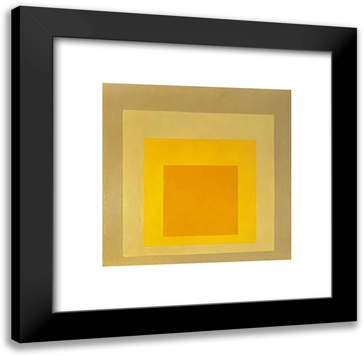 Study For Homage To The Square: Confirmi 20x20 Black Modern Wood Framed Art Print Poster by Albers, Josef