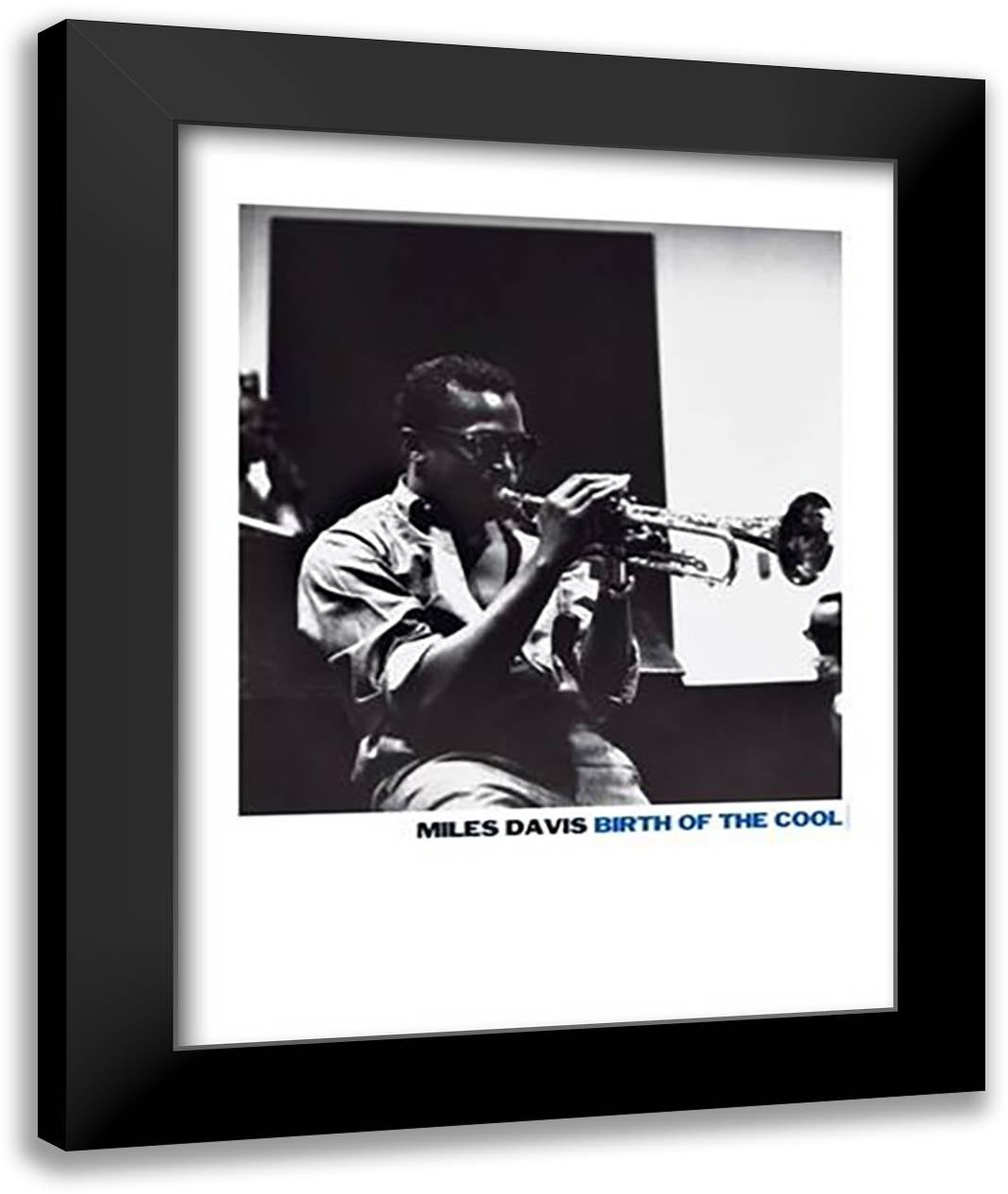 Miles Davis, Birth Of The Cool 28x36 Black Modern Wood Framed Art Print Poster