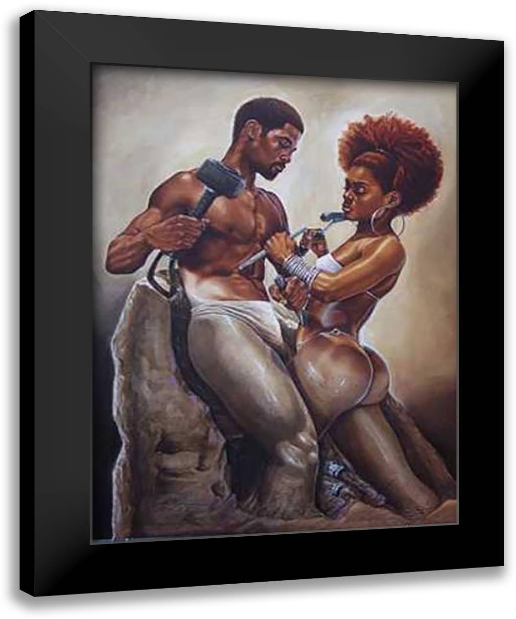 4 Each Other 28x36 Black Modern Wood Framed Art Print Poster by Williams, Kevin A.