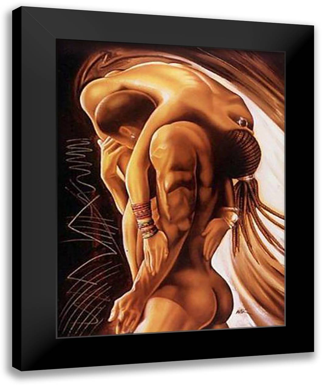 Taking Her Back 16x20 Black Modern Wood Framed Art Print Poster by Williams, Kevin A.