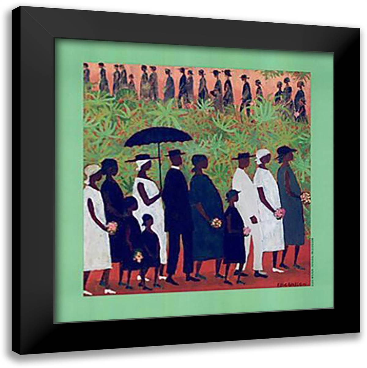 Funeral Procession 20x20 Black Modern Wood Framed Art Print Poster by Wilson, Ellis