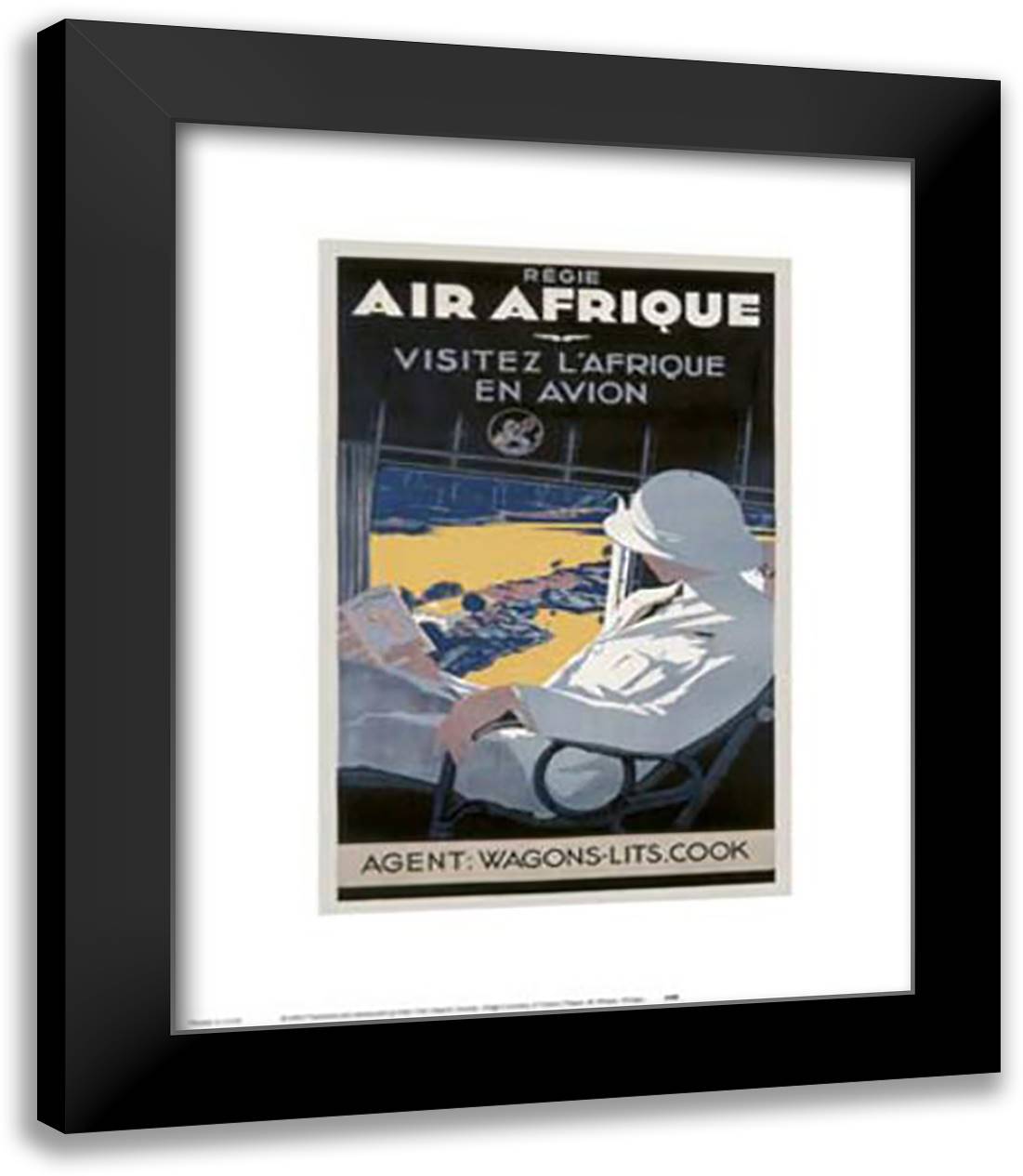 Air Afrique 15x18 Black Modern Wood Framed Art Print Poster by Roquin