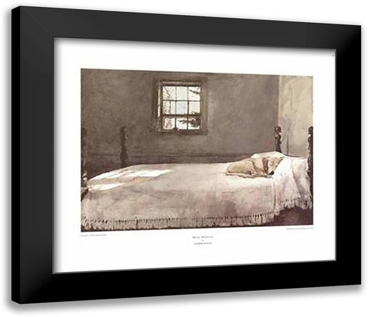 Master Bedroom, c.1965 23x20 Black Modern Wood Framed Art Print Poster by Wyeth, Andrew