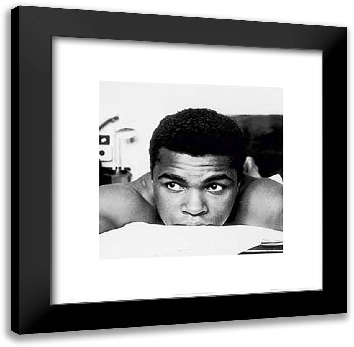 Muhammad Ali: Massage 20x20 Black Modern Wood Framed Art Print Poster
