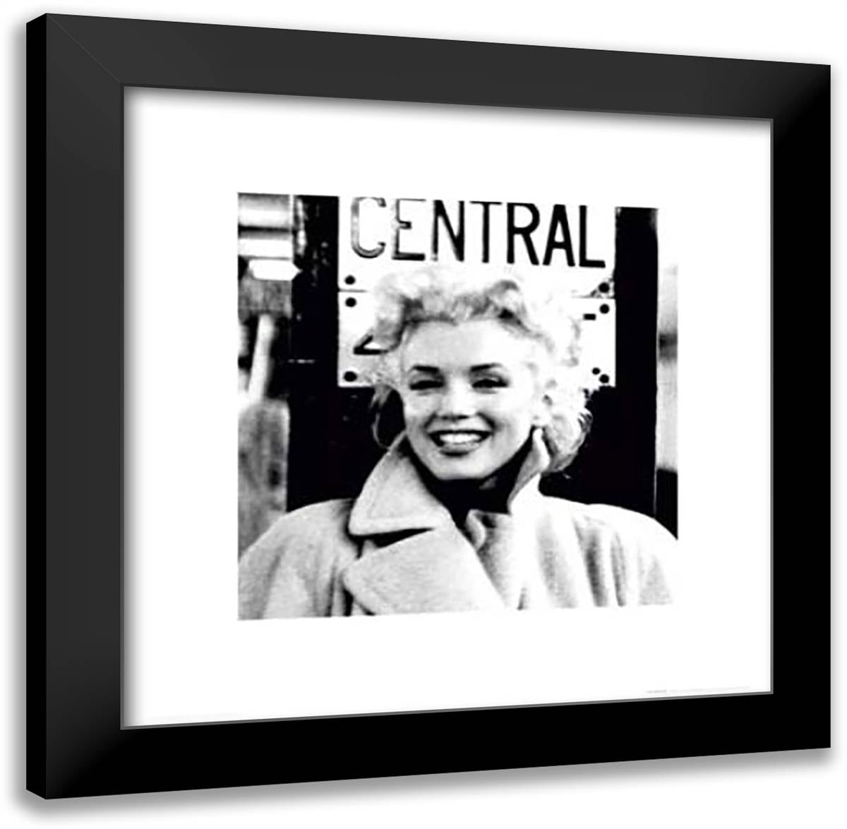 Marilyn Monroe: Grand Central Station 20x20 Black Modern Wood Framed Art Print Poster