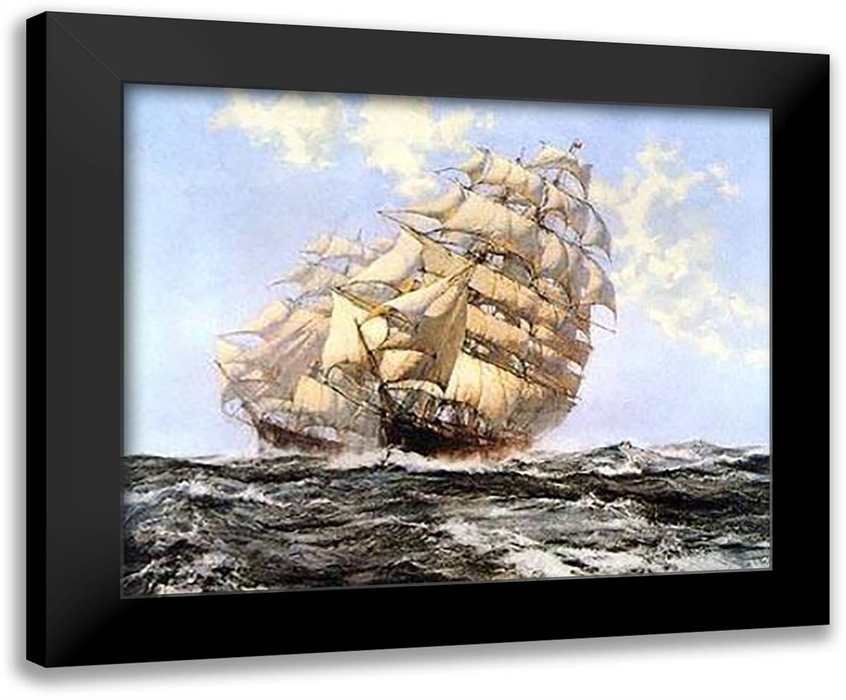 Ariel And Taeping 32x28 Black Modern Wood Framed Art Print Poster by Dawson, Montague