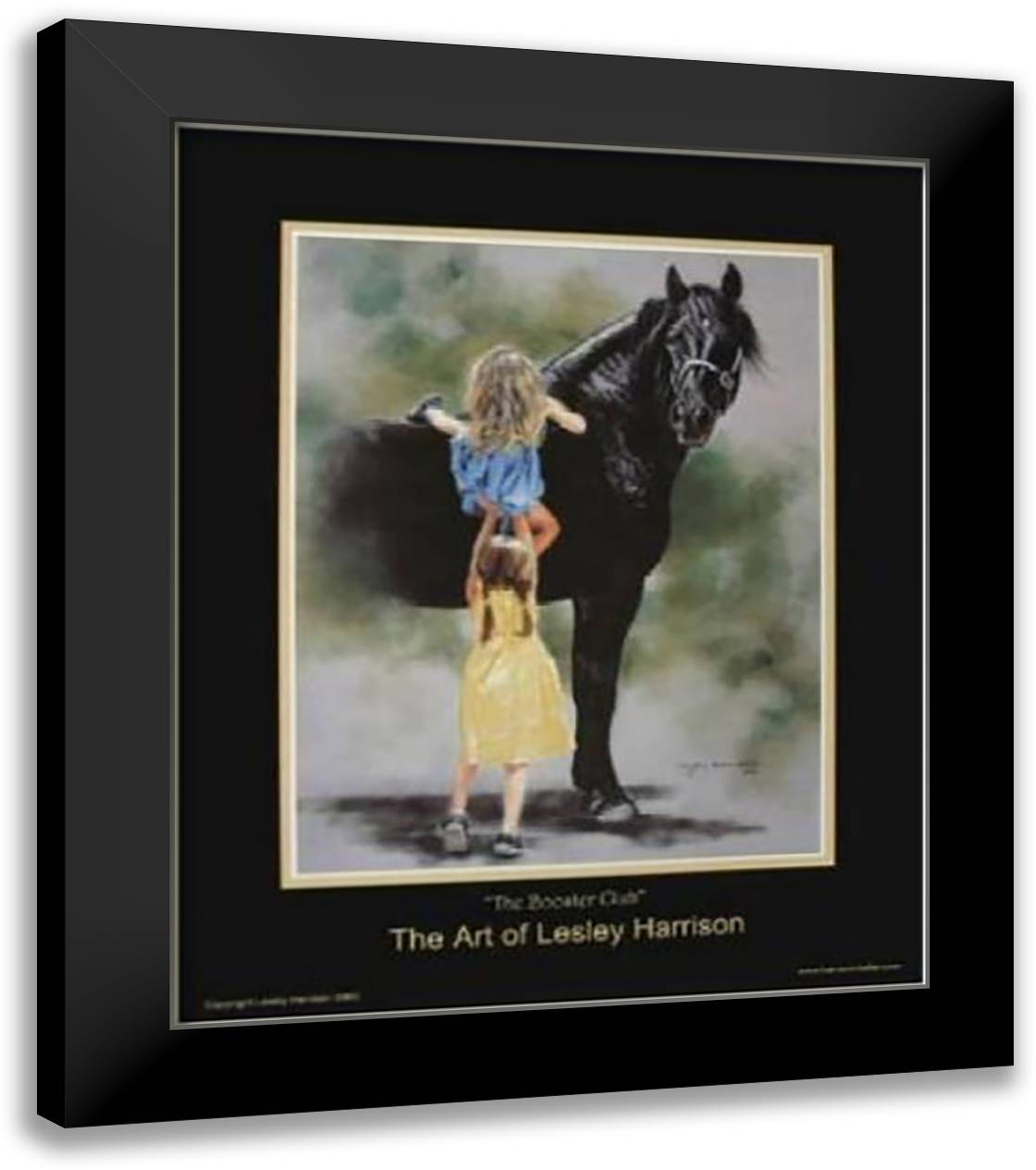 Booster Club 20x24 Black Modern Wood Framed Art Print Poster by Harrison, Leslie