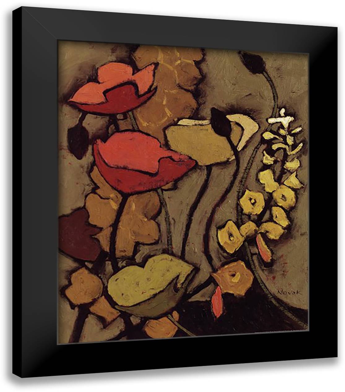 Colours De La Nuit I 20x24 Black Modern Wood Framed Art Print Poster by Novak, Shirley