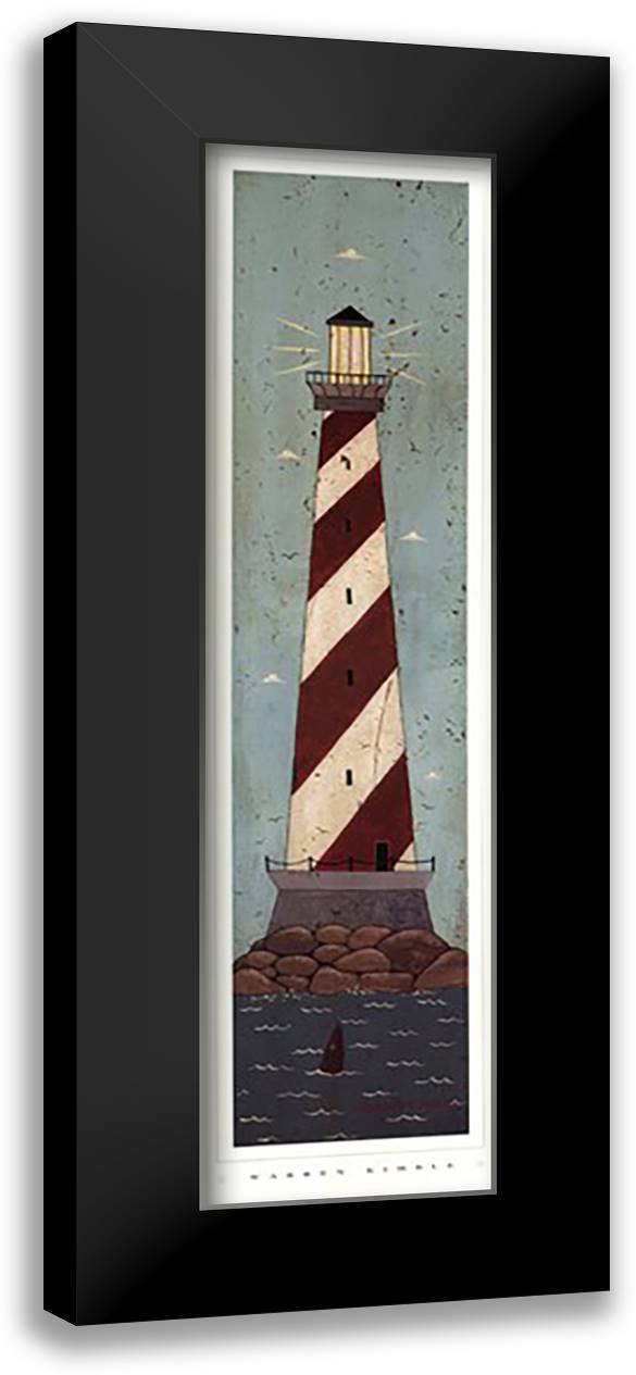 Nautical I 11x32 Black Modern Wood Framed Art Print Poster by Kimble, Warren