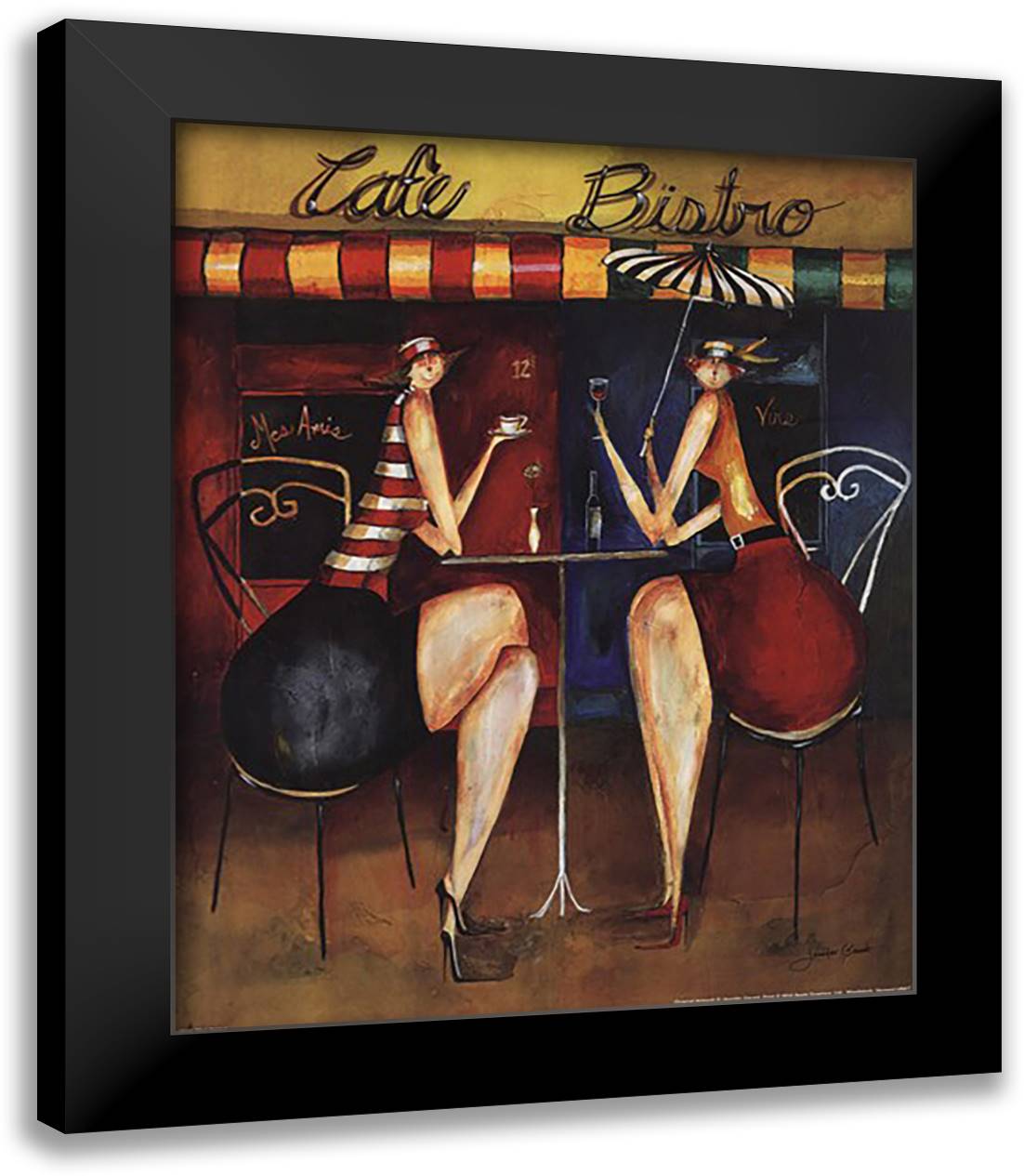 Mes Amis I 15x18 Black Modern Wood Framed Art Print Poster by Garant, Jennifer