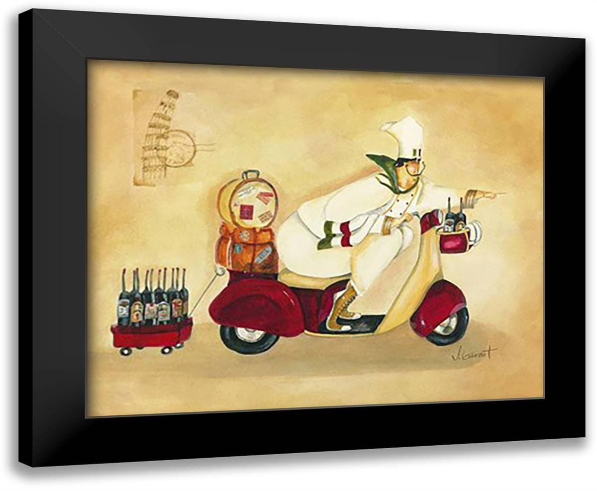 Destination Italy 24x20 Black Modern Wood Framed Art Print Poster by Garant, Jennifer