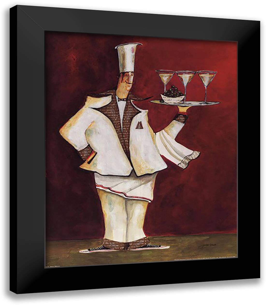 Metro Martini 15x18 Black Modern Wood Framed Art Print Poster by Garant, Jennifer