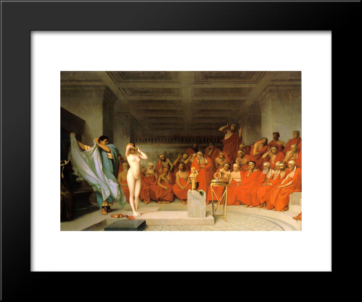 Phryne Before The Areopagus 20x24 Black Modern Wood Framed Art Print Poster by Gerome, Jean Leon