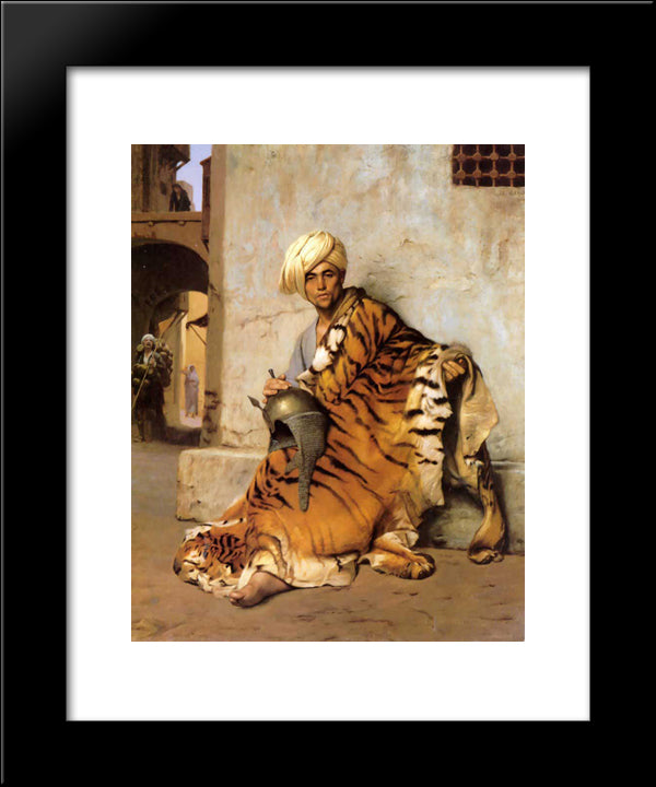 Pelt Merchant Of Cairo 20x24 Black Modern Wood Framed Art Print Poster by Gerome, Jean Leon