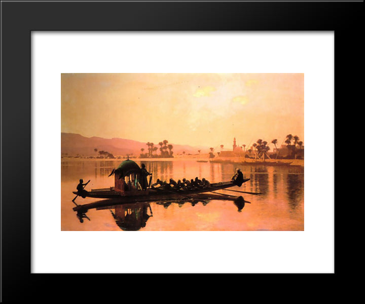 The Excursion Of The Harem 20x24 Black Modern Wood Framed Art Print Poster by Gerome, Jean Leon