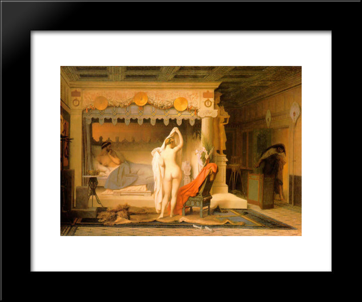 King Candaules 20x24 Black Modern Wood Framed Art Print Poster by Gerome, Jean Leon