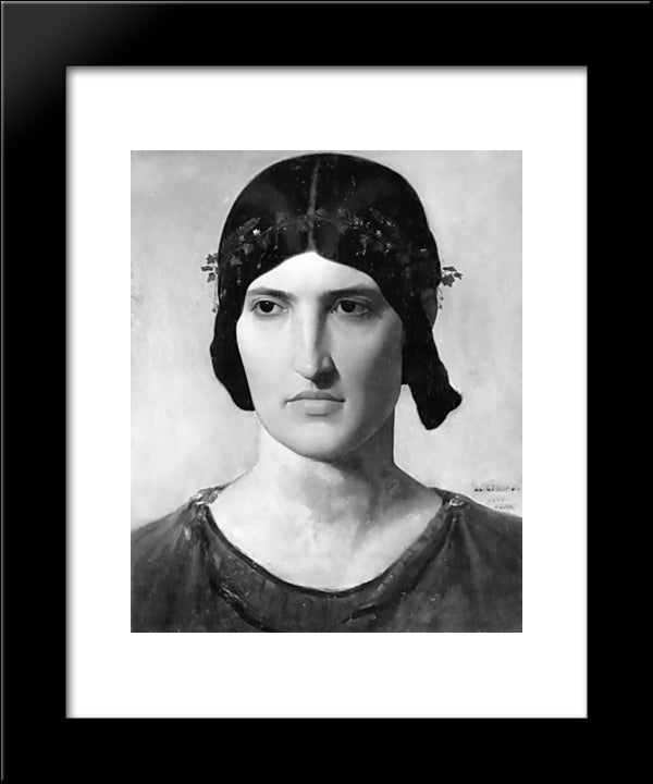 Portrait Of A Roman Woman 20x24 Black Modern Wood Framed Art Print Poster by Gerome, Jean Leon