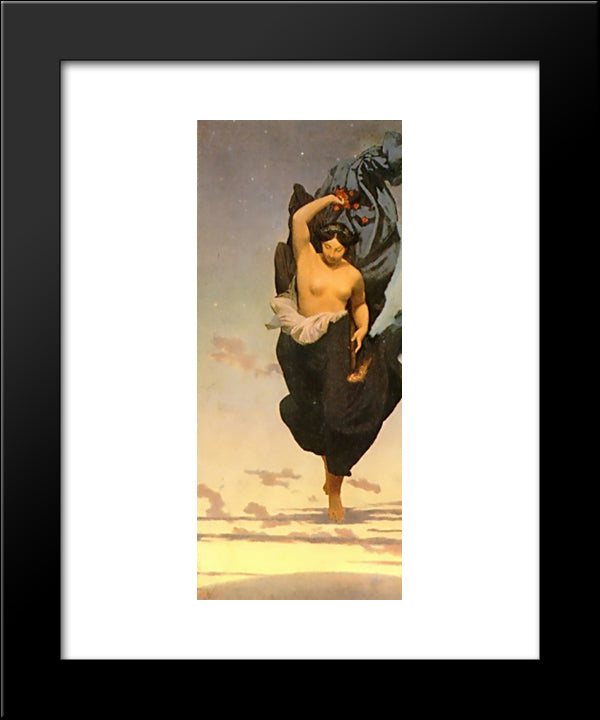 Night 20x24 Black Modern Wood Framed Art Print Poster by Gerome, Jean Leon