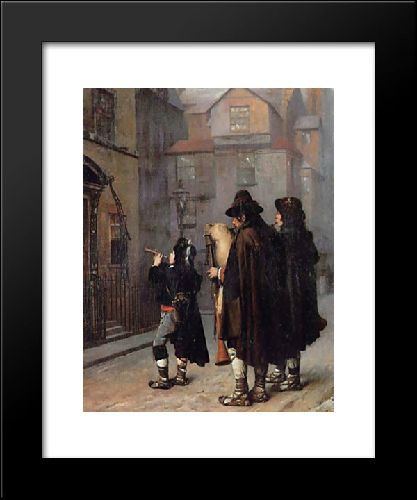 Pifferari 20x24 Black Modern Wood Framed Art Print Poster by Gerome, Jean Leon