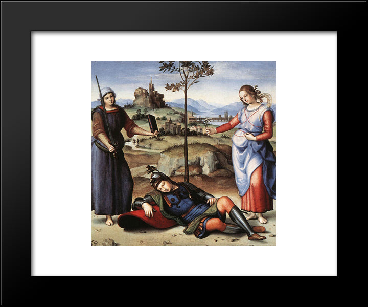 Allegory 20x24 Black Modern Wood Framed Art Print Poster by Raphael