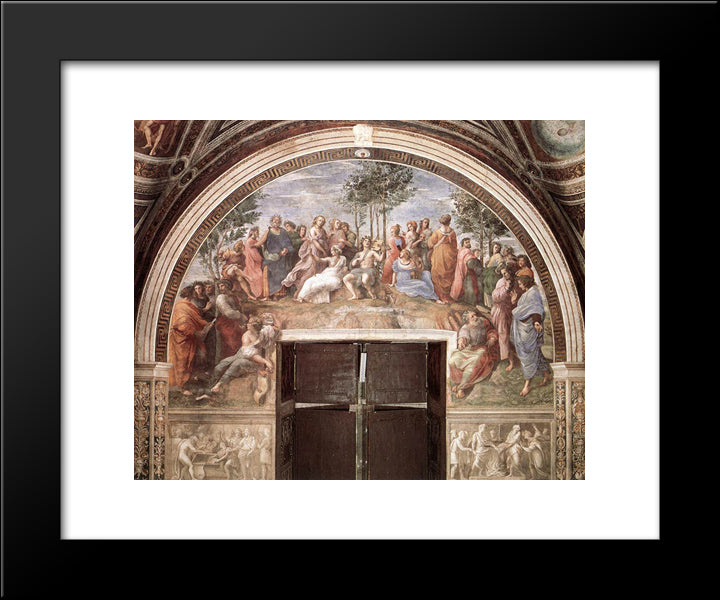 The Parnassus 20x24 Black Modern Wood Framed Art Print Poster by Raphael