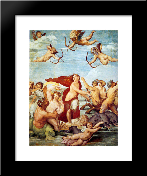 Galatea 20x24 Black Modern Wood Framed Art Print Poster by Raphael