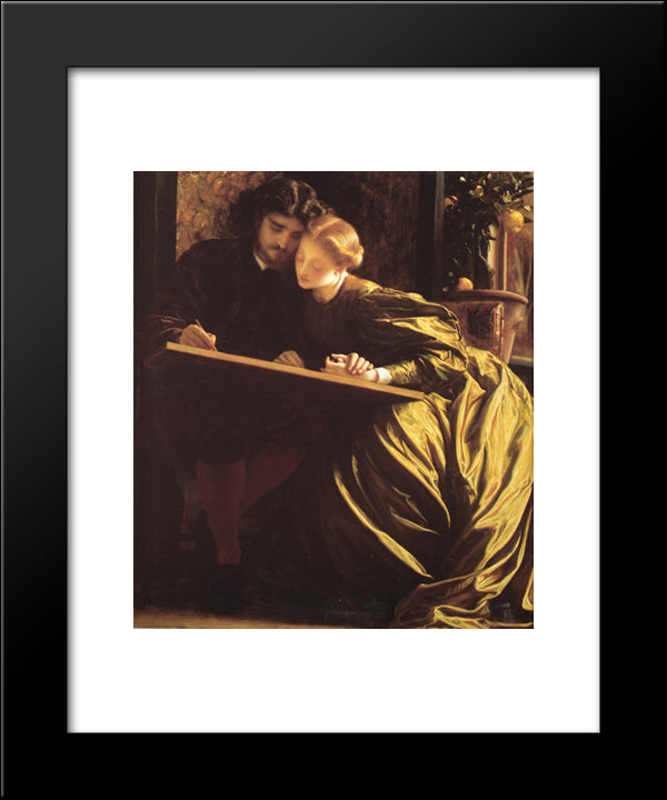 The Painter'S Honeymoon 20x24 Black Modern Wood Framed Art Print Poster by Leighton, Frederic