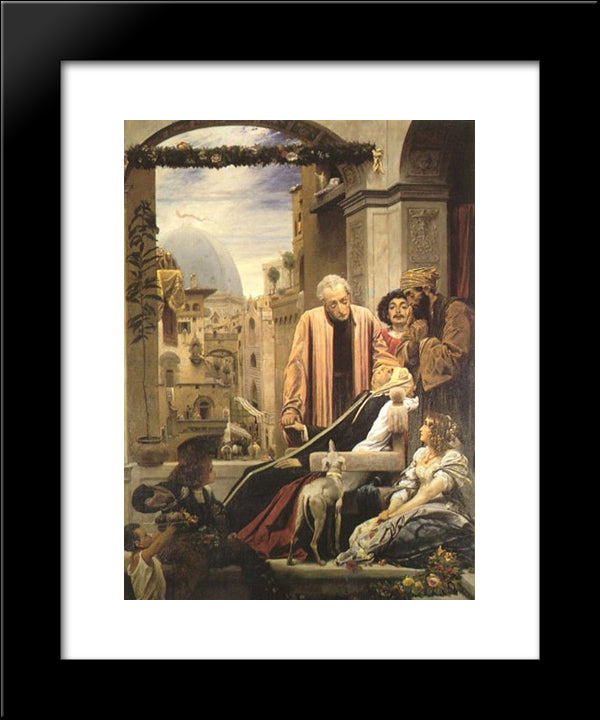 The Death Of Brunelleschi 20x24 Black Modern Wood Framed Art Print Poster by Leighton, Frederic