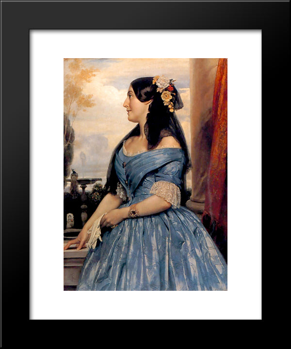 Portrait Of A Lady 20x24 Black Modern Wood Framed Art Print Poster by Leighton, Frederic