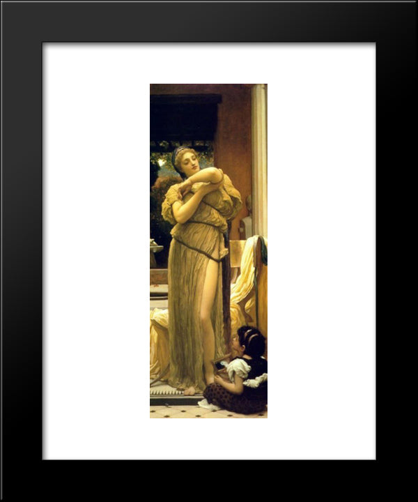 Venus Disrobing 20x24 Black Modern Wood Framed Art Print Poster by Leighton, Frederic