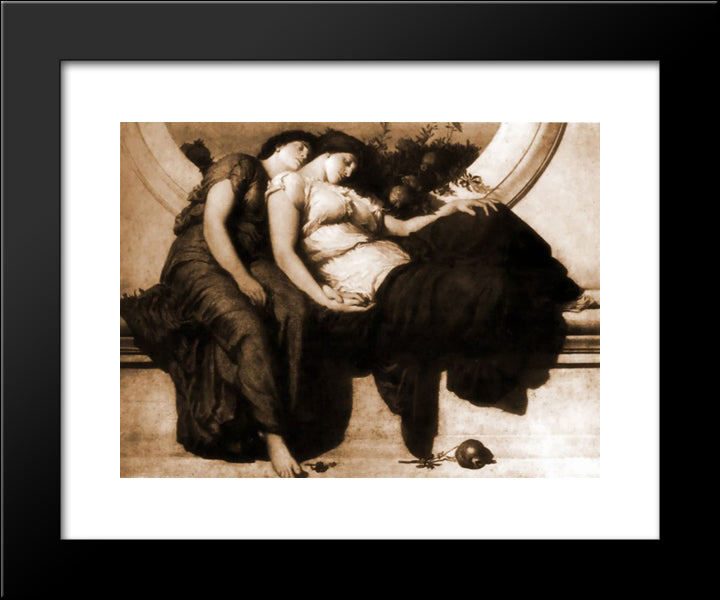 Summer Noon 20x24 Black Modern Wood Framed Art Print Poster by Leighton, Frederic