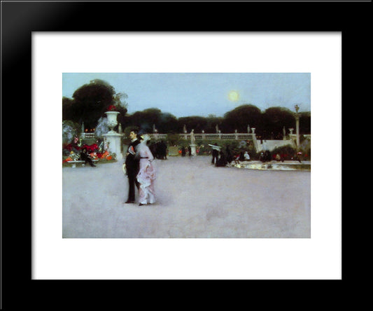 In The Luxembourg Gardens 20x24 Black Modern Wood Framed Art Print Poster by Sargent, John Singer