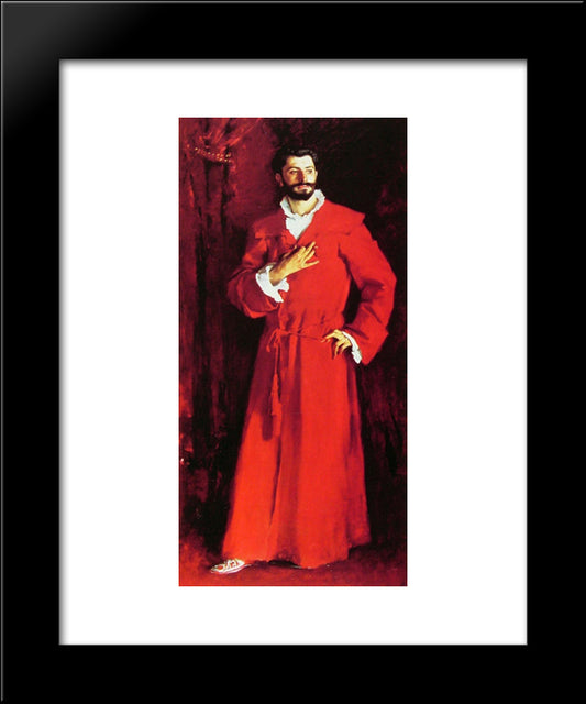 Dr Pozzi At Home 20x24 Black Modern Wood Framed Art Print Poster by Sargent, John Singer