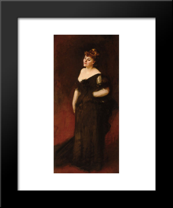 Portrait Of Mrs Harry Vane Milbank 20x24 Black Modern Wood Framed Art Print Poster by Sargent, John Singer