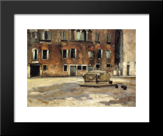 Campo San Agnese, Venise 20x24 Black Modern Wood Framed Art Print Poster by Sargent, John Singer