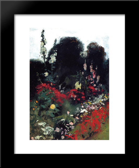 Corner Of A Garden 20x24 Black Modern Wood Framed Art Print Poster by Sargent, John Singer