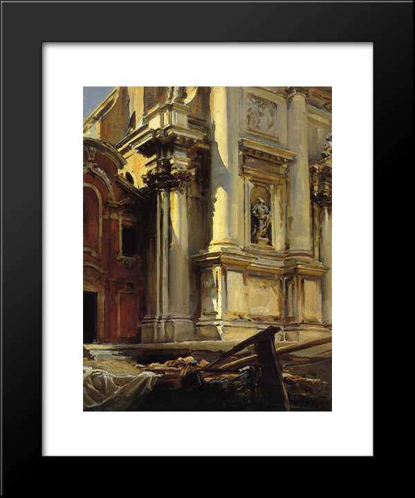 Corner Of The Church Of St. Stae, Venice 20x24 Black Modern Wood Framed Art Print Poster by Sargent, John Singer