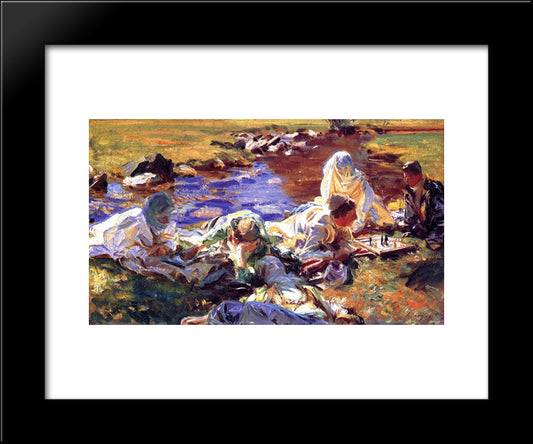 Dolce Far Niente 20x24 Black Modern Wood Framed Art Print Poster by Sargent, John Singer